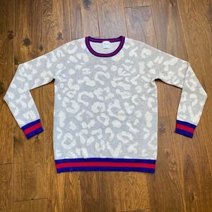 Madeleine Thompson silk cashmere leopard animal sweater